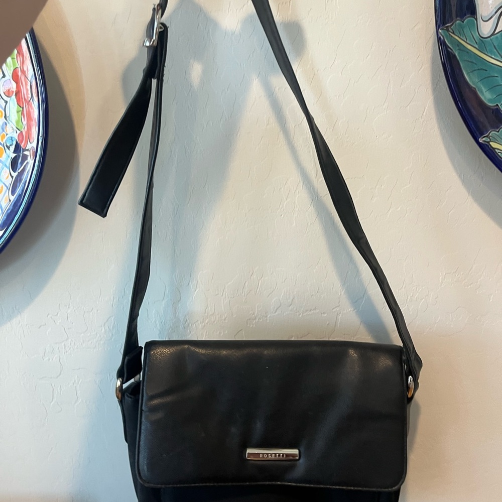 else Black Crossbody Bag with Adjustable Strap